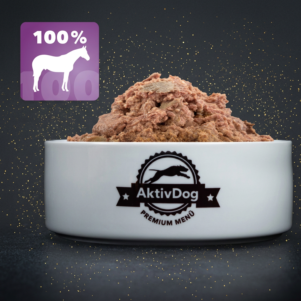 AktivDog 100% Pferd Schale (500g) – Hypoallergenes Schweizer Fleisch