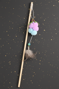 Katzenangel mit Trauben-Design & Federn
