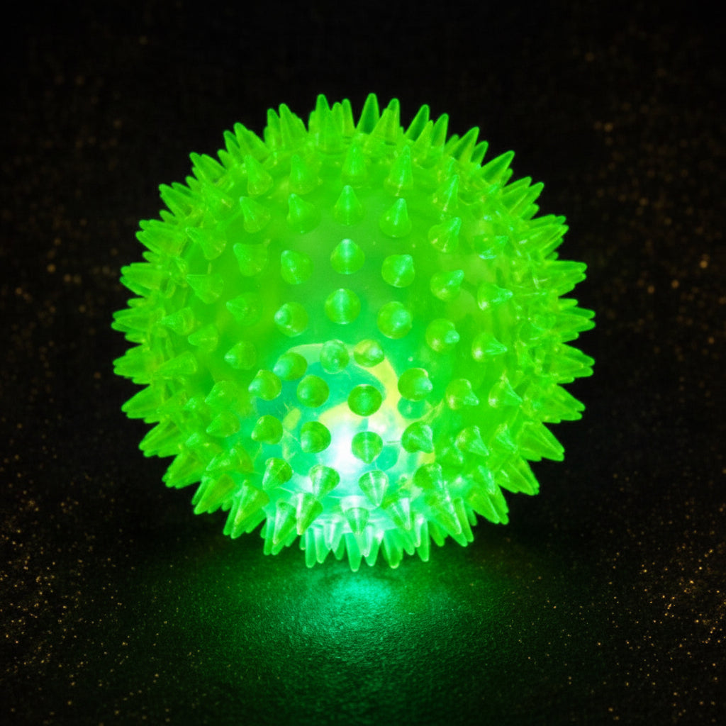 LED Hundeball mit Noppen – Leuchtendes Kauspielzeug