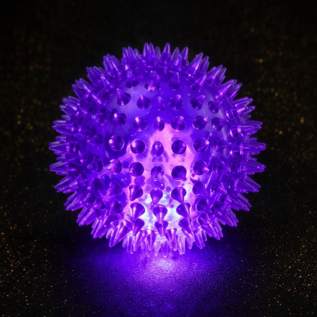 LED Hundeball mit Noppen – Leuchtendes Kauspielzeug