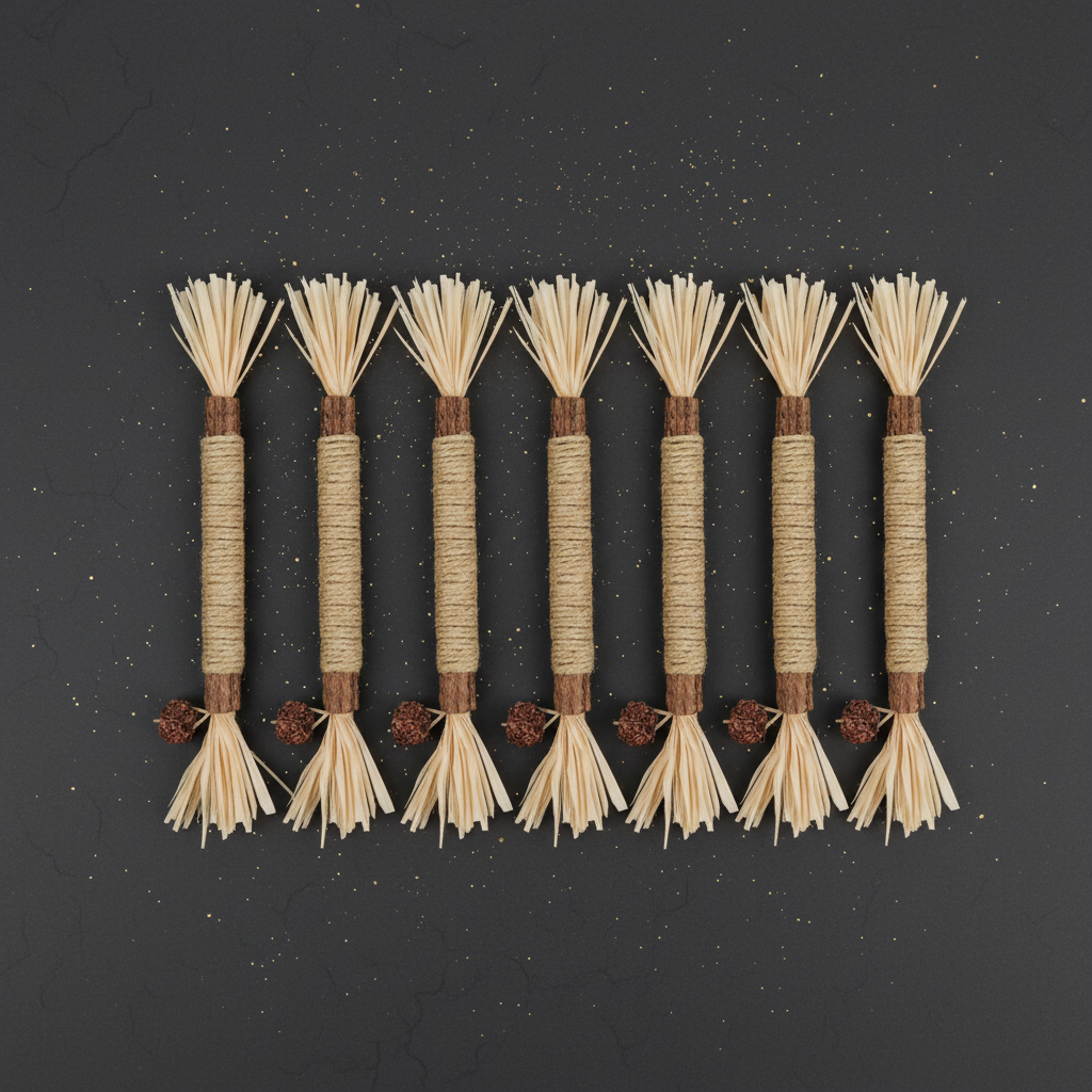 Natürliche Katzen Spielsticks – 5er Set