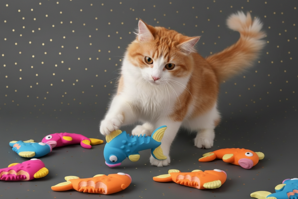 Quietschspielzeug Fisch für Hunde & Katzen – weich, schwimmfähig & langlebig | Zampa King