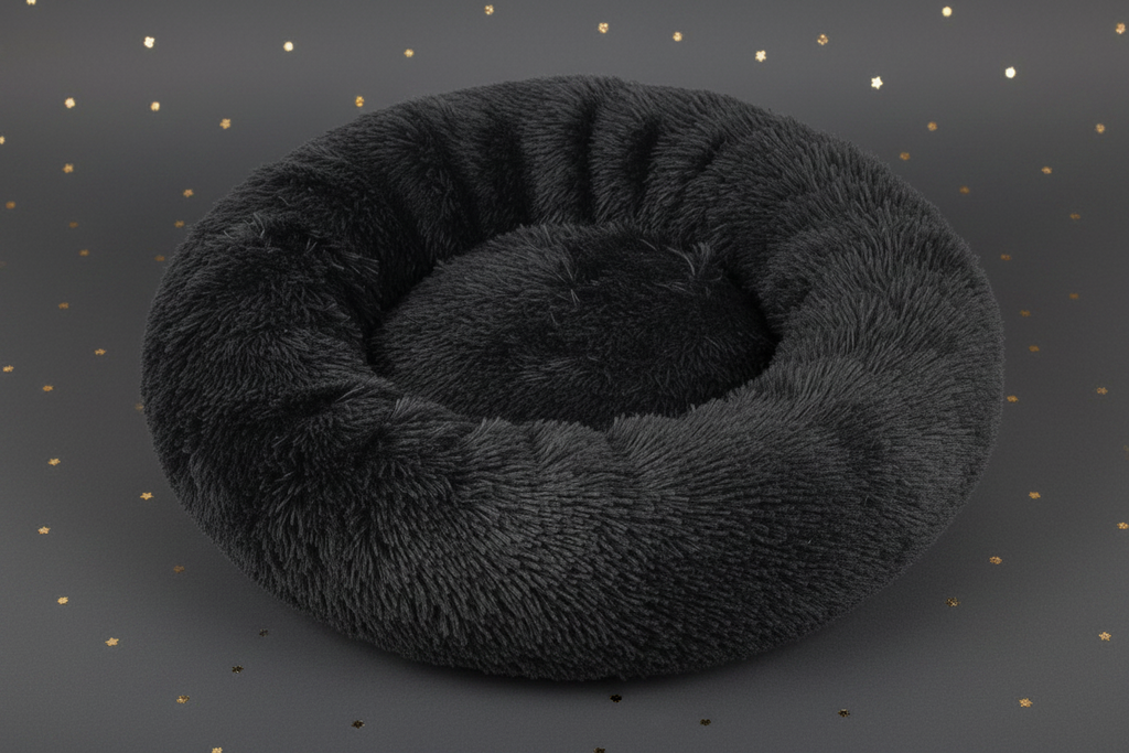 Premium Donut-Tierbett – Beruhigendes Anti-Stress Kuschelbett für Hunde & Katzen (80cm - 120cm)