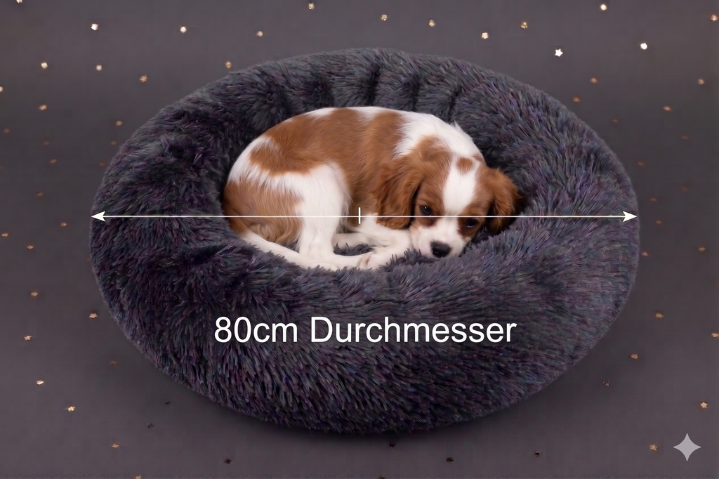 Premium Donut-Tierbett – Beruhigendes Anti-Stress Kuschelbett für Hunde & Katzen (80cm - 120cm)