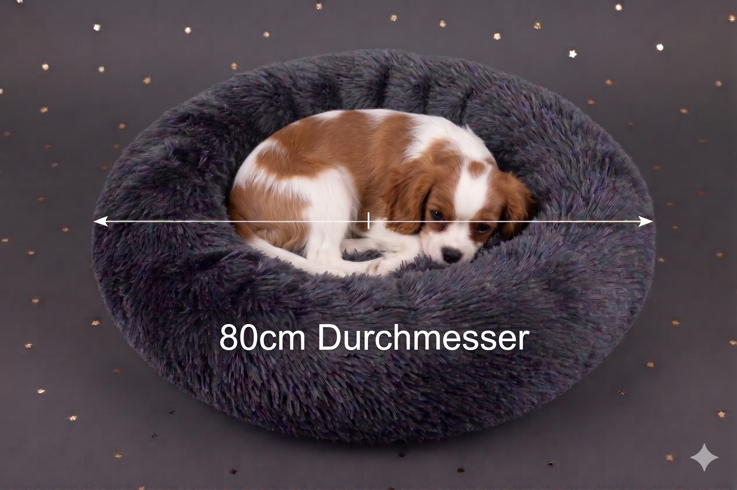 Premium Donut-Tierbett – Beruhigendes Anti-Stress Kuschelbett für Hunde & Katzen (80cm - 120cm)