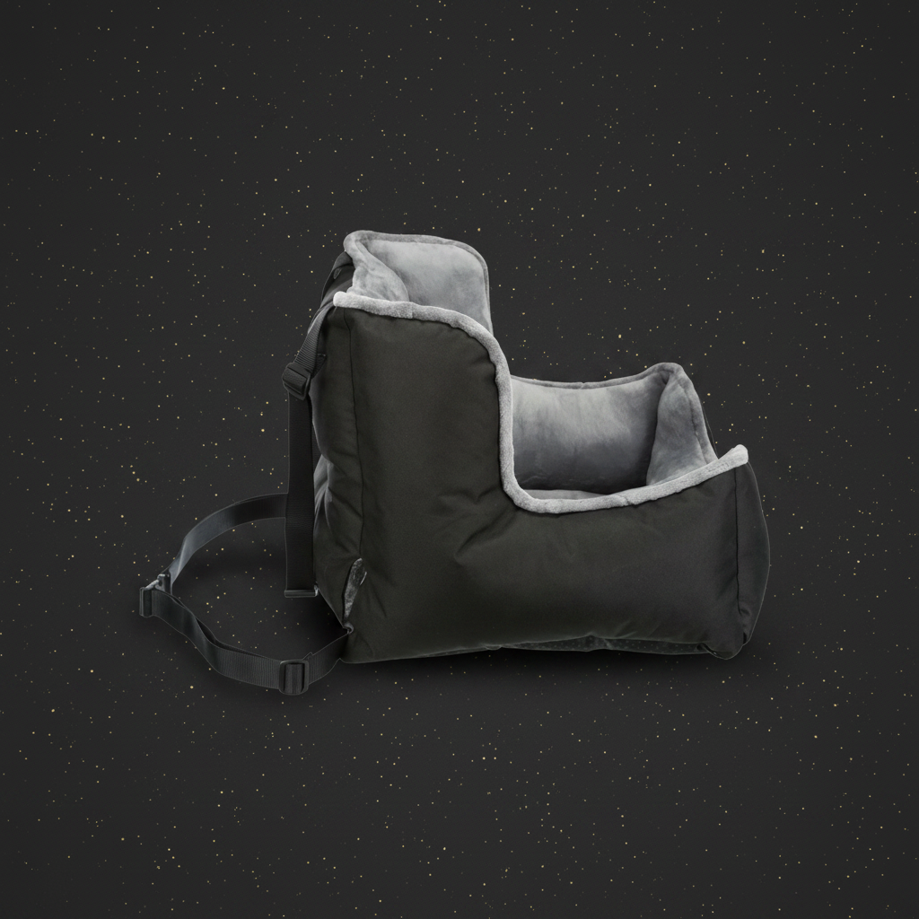 Auto-Sitz für Hunde & Katzen, 50 × 40 × 50 cm, Schwarz/Grau