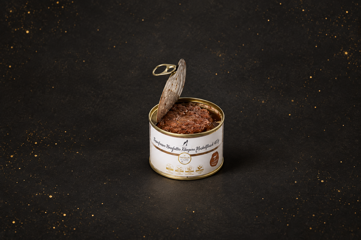 Reines Känguru Muskelfleisch PUR – Monoprotein Nassfutter (100% Fleisch)