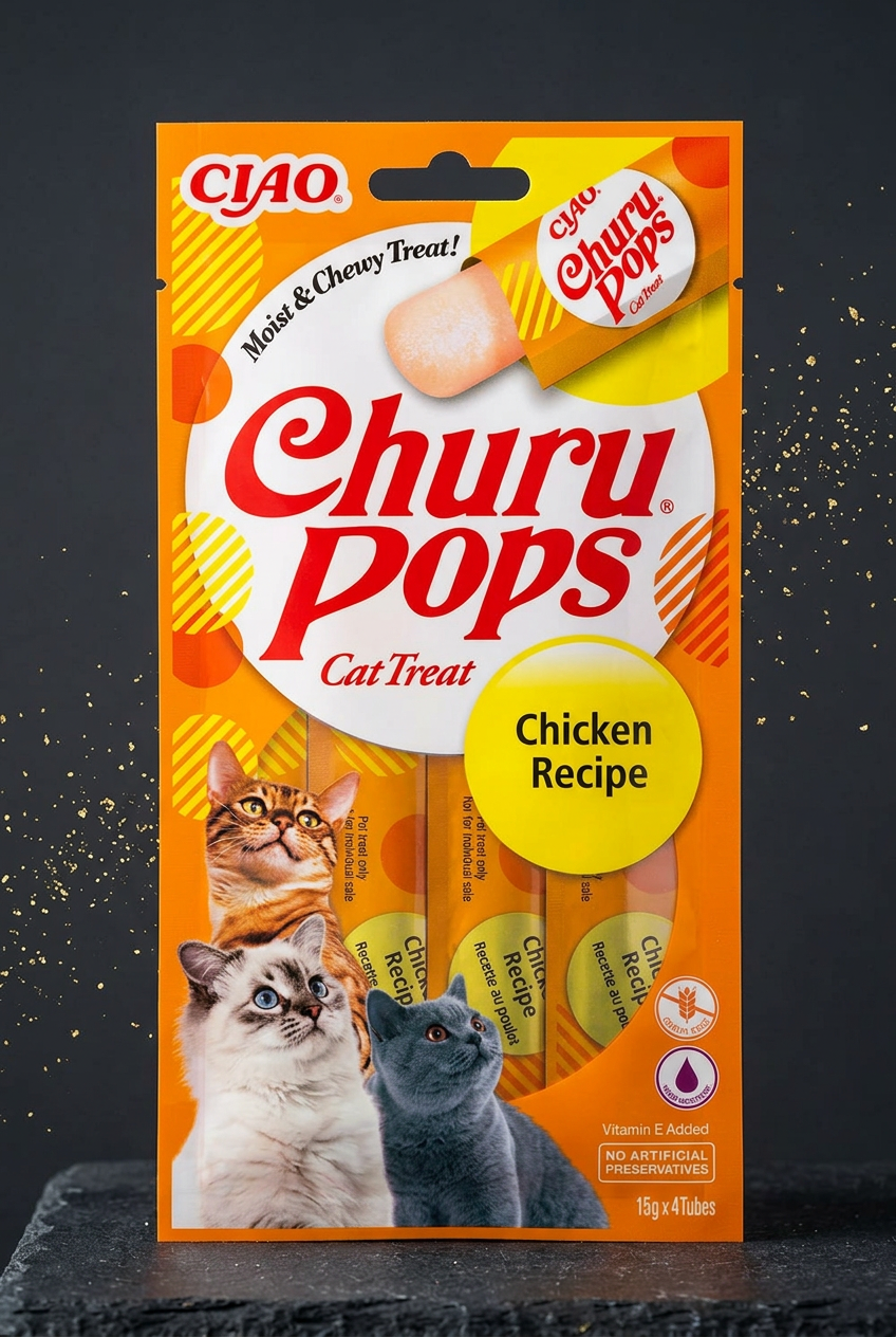 Inaba Churu Pops – Huhn (Katzen-Creme-Snack)