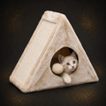 Katzenhaus mit Kratzfläche – 2-in-1 Schlaf & Spiel