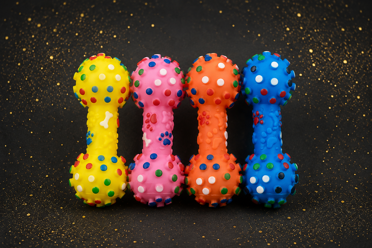 Gummi Knochen für Hunde – Kauspielzeug mit Noppen
