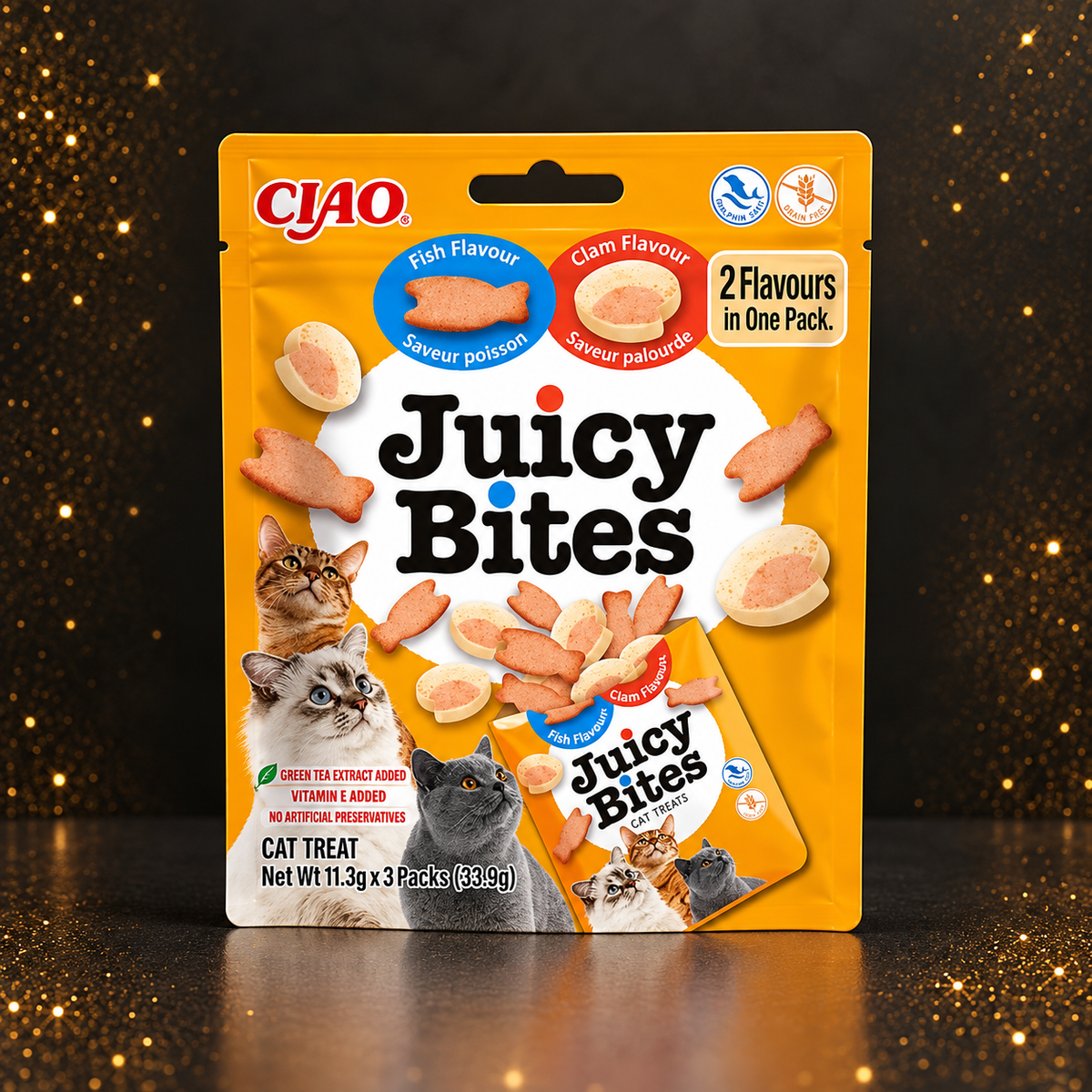 Churu Juicy Bites Fisch & Venusmuscheln – 33 g