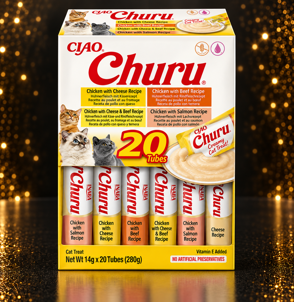 Churu Püree Hühner Sortiment – 20 × 14 g