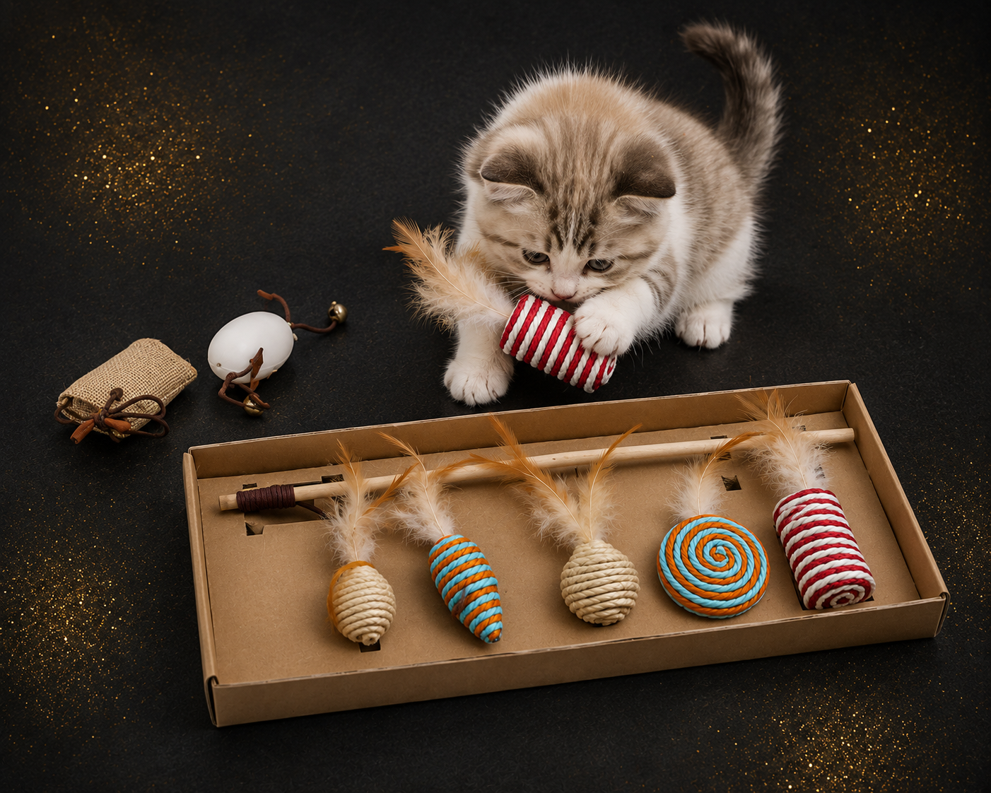 Katzen Spielzeug Set – Verschiedene Spielzeuge