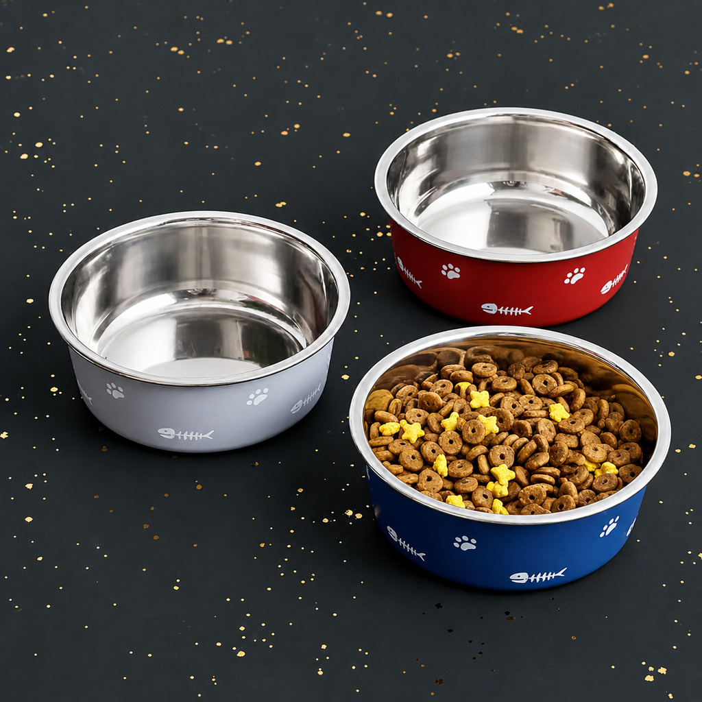 Edelstahl Futternapf für Hunde & Katzen