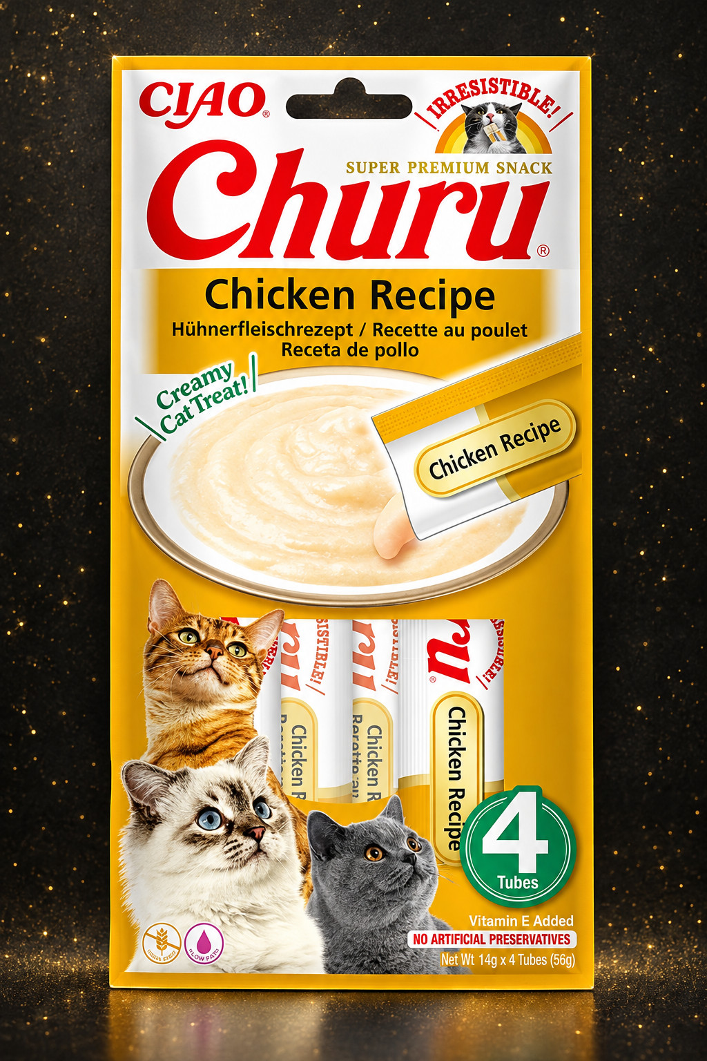 Inaba Ciao Churu Katzen-Snack (4 × 14 g) – Hühnerfleischrezept