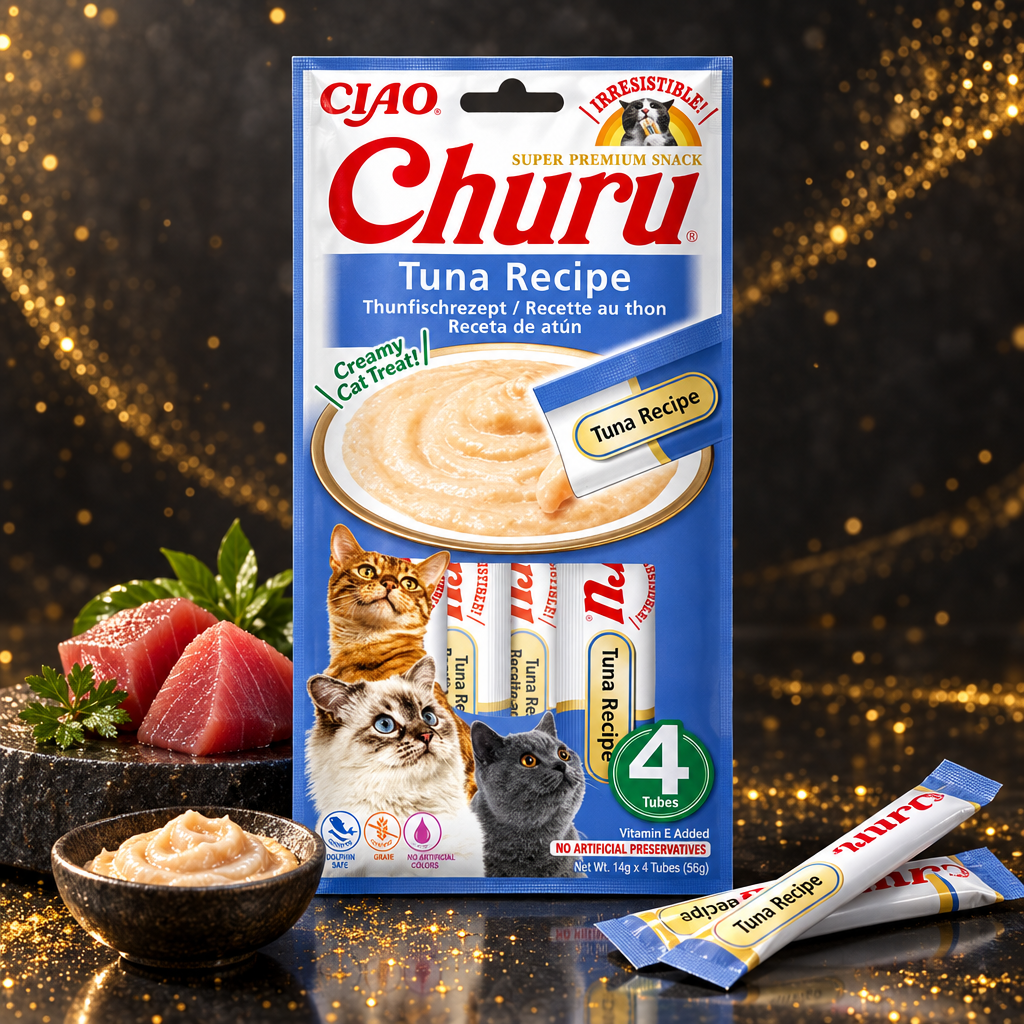 Inaba Ciao Churu Katzen-Snack (4 × 14 g) – Thunfisch
