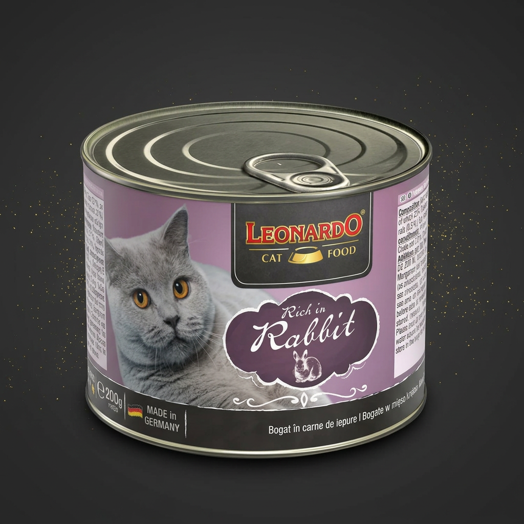 LEONARDO Kaninchen – Feinstes Katzenfutter (6 x 200 g)
