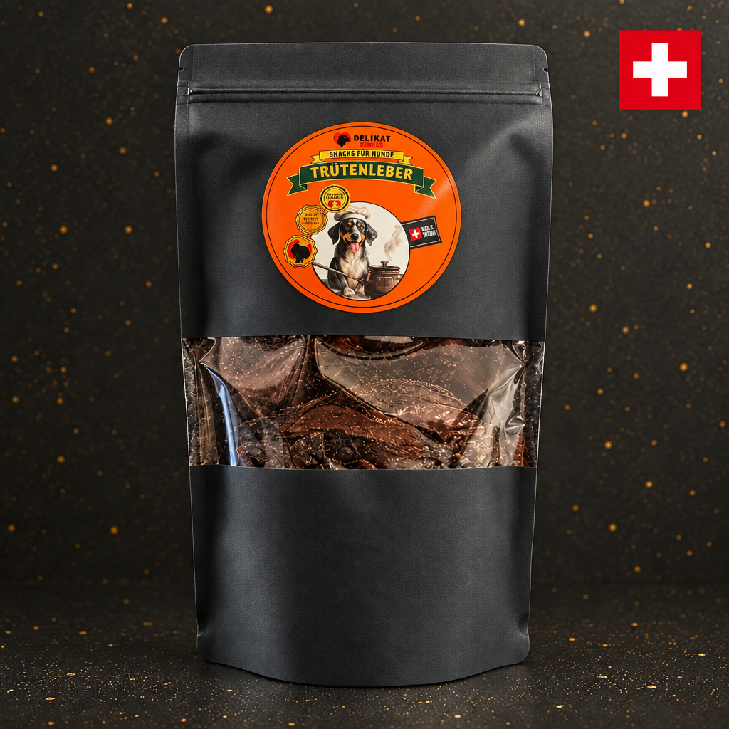 Delikat Swiss – Trutenleber Snack für Hunde (100% Schweizer Fleisch)