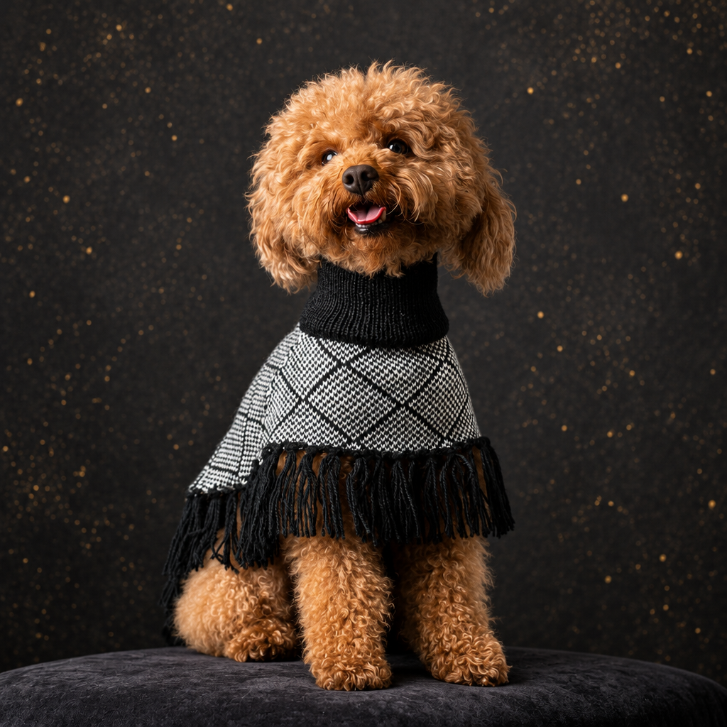 Alqo Wasi – Diamond Black Alpaka Hundeponcho