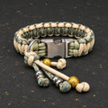 Handgefertigtes Paracord-Hundehalsband „V-Muster“ – Creme/Grau