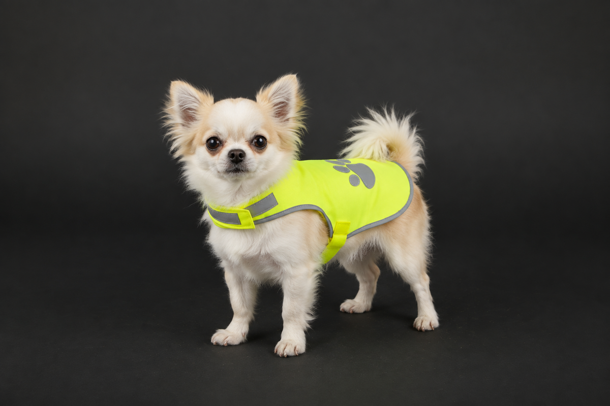 Sicherheitsweste für Hunde mit Reflektoren, Neongelb