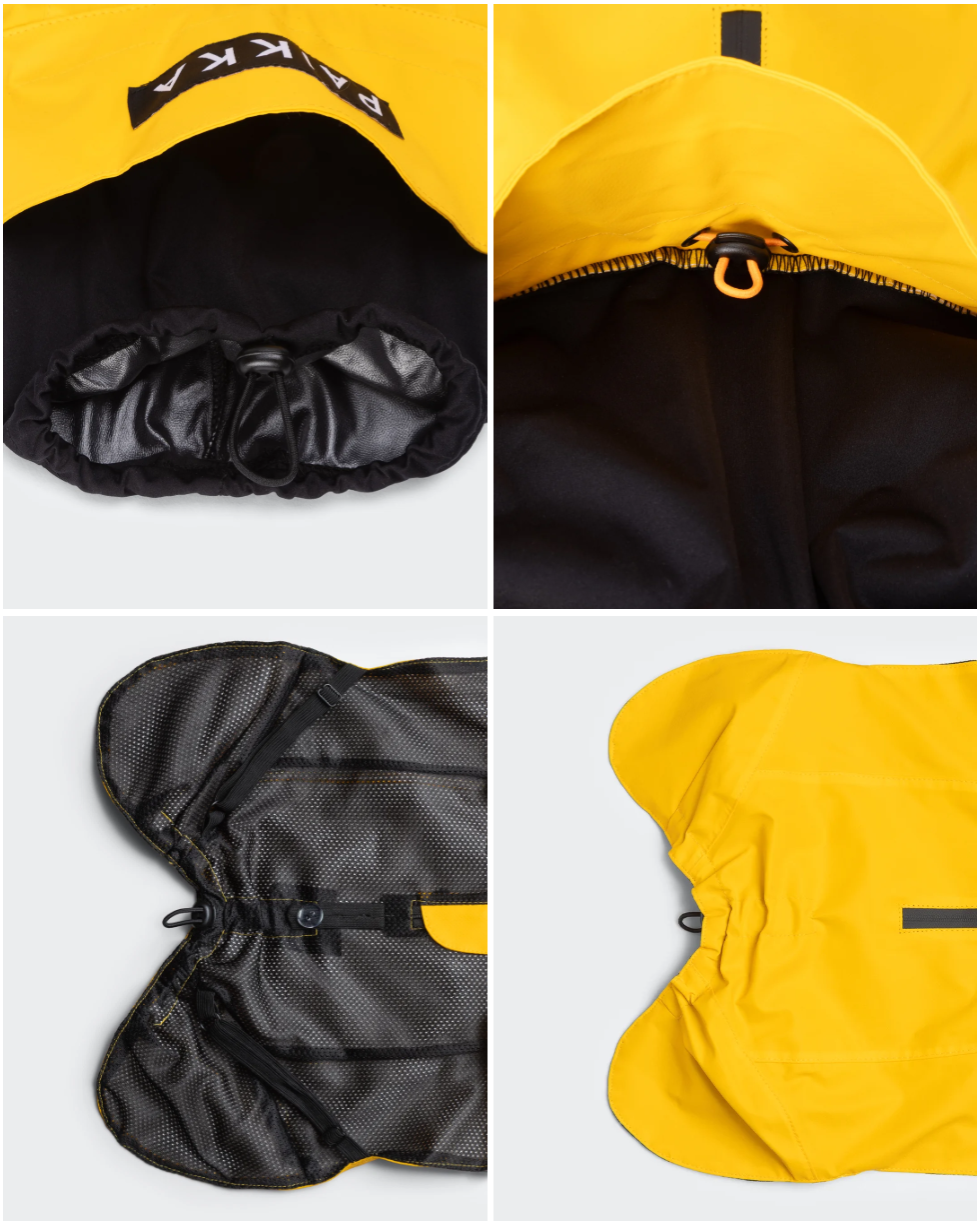 PAIKKA Visibility Hunderegenmantel – Gelb