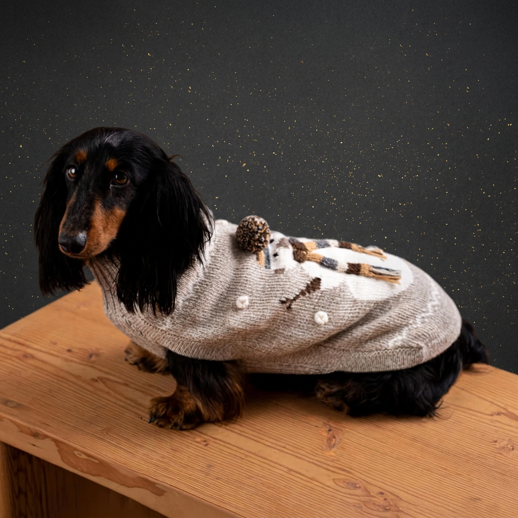 Alqo Wasi – Snowman Taupe Alpaka Hundepullover