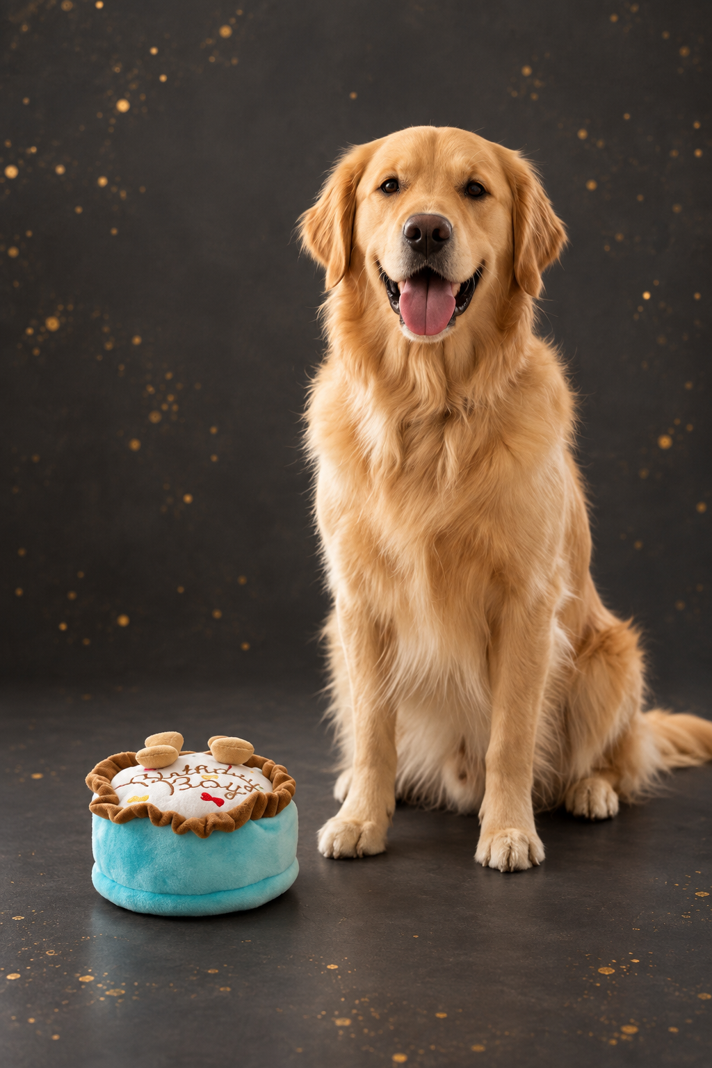 Birthday Boy Plüsch-Hundespielzeug – Geburtstagstorte mit Quietscher | Large