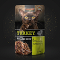 Leonardo Truthahn mit Extra Pulled Beef – Nassfutter für Katzen, 70 g