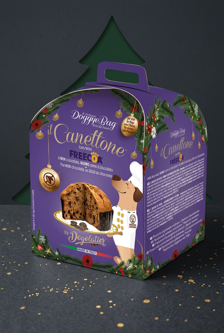 DOGGYE BAG Canettone Freecoa – Weihnachtssnack für Hunde 125 g
