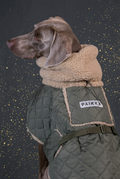 PAIKKA Sherpa Winterjacke für Hunde – Olive