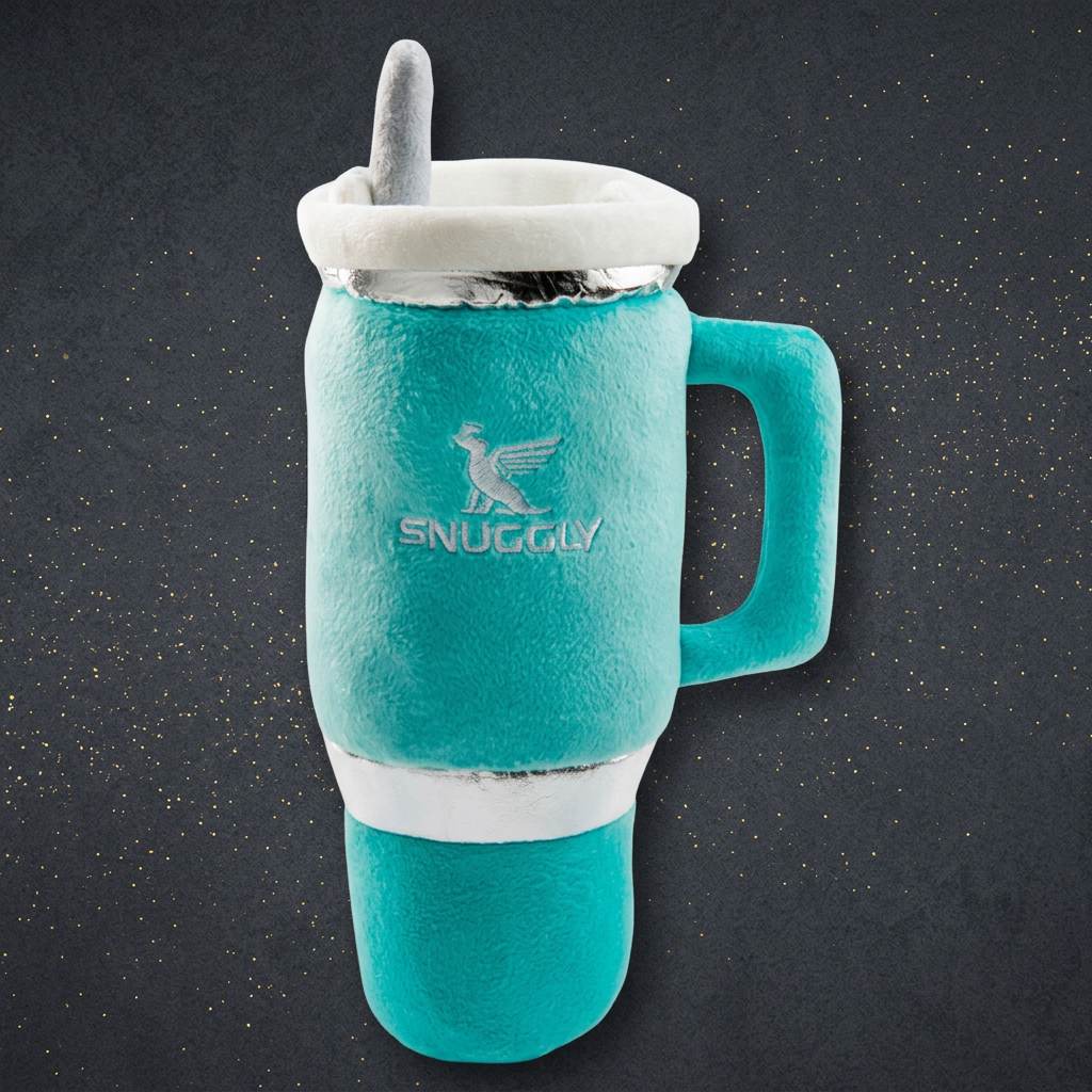 Haute Diggity Dog Snuggly Cup Teal Hunde-Plüschspielzeug