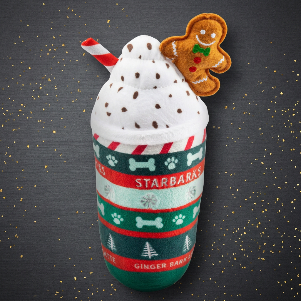 Starbarks Ginger Bark Latte Plüsch-Hundespielzeug