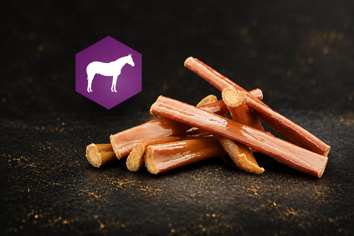 AktivDog Kaustangen Pferd 250g Schweiz – Monoprotein Kauartikel